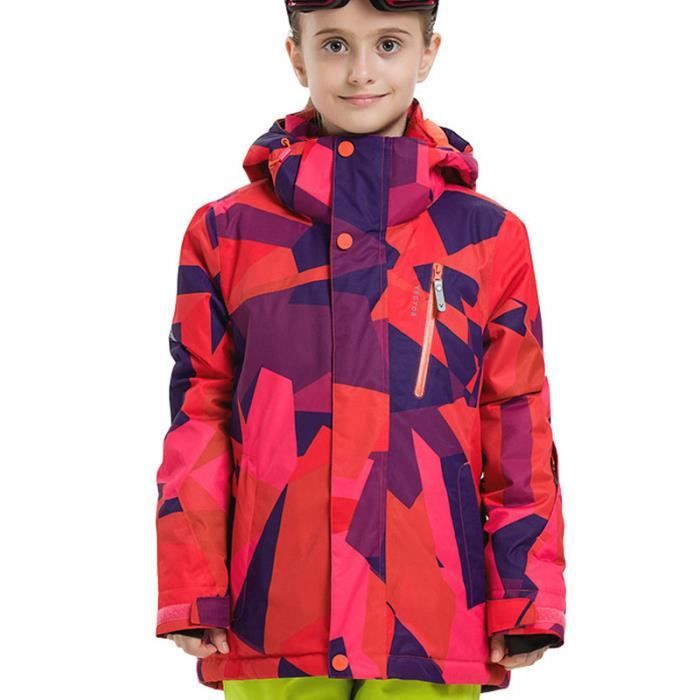 Combinaison De Ski Enfant à Capuche - Vêtement Neige Chaud Imperméable Garçon Fille Coupe-Vent - Grande Taille