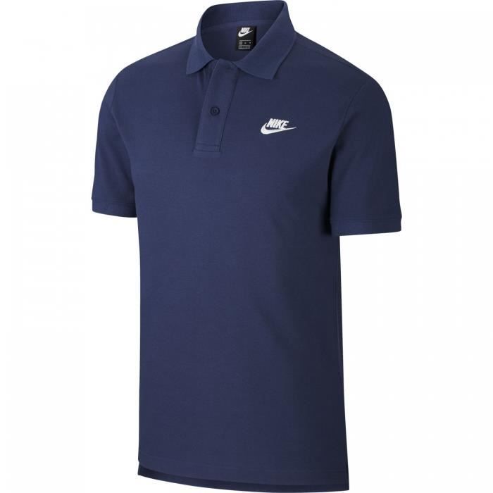 Polo Sportswear Nike CJ4456 410 Bleu Homme Manches courtes Col polo Bleu Cdiscount Pret a Porter