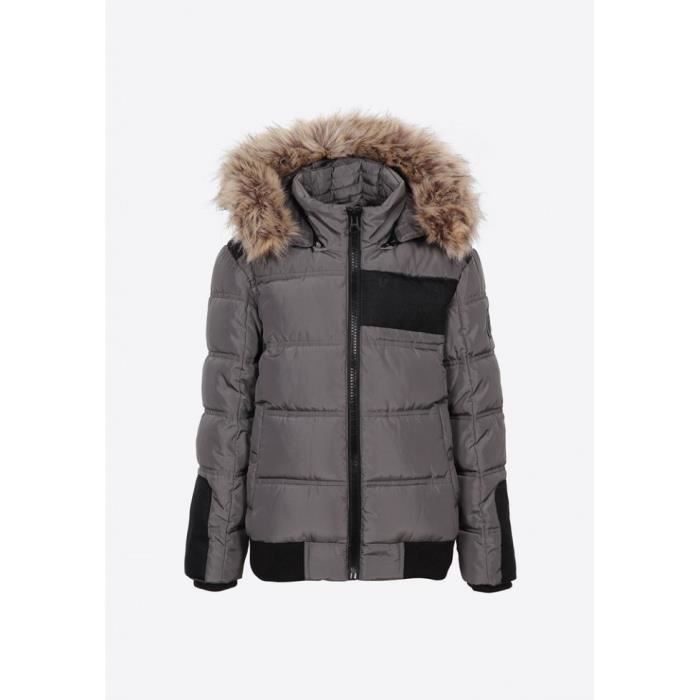 Doudoune KAPORAL Junior Gris Taille 14 ans Fermeture eclair Gris Cdiscount Pret a Porter