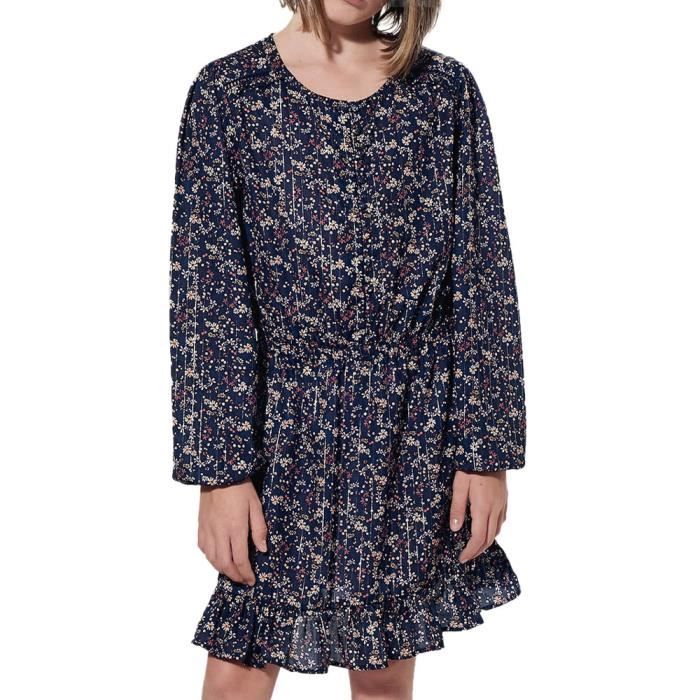 Robe Marine fleurs Fille Kaporal Bambo