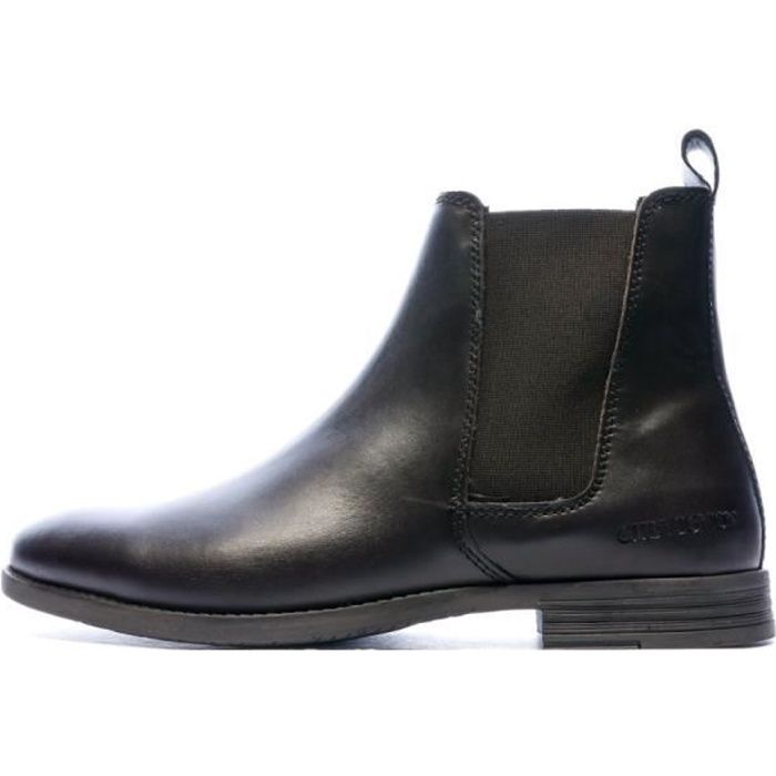 Boots Homme Chevignon Bamel - Marron Foncé - Tige en cuir - Boucle de talon - Semelle synthétique