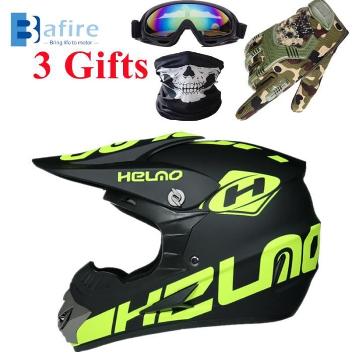 Casque De Motocross Gmuret Avec Gants Et Lunettes - Pour Adultes Et Enfants - Protection Intégrale Pour VTT Et Dirt Bike