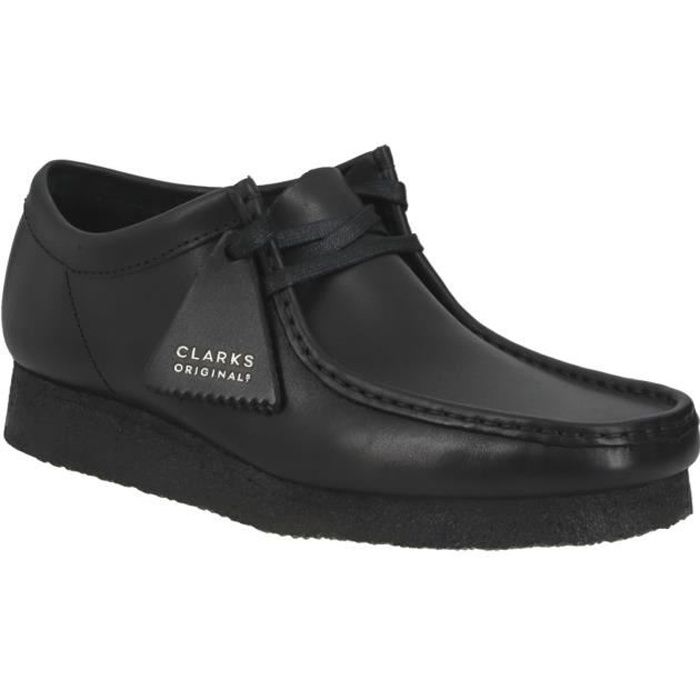 Chaussures Clarks Originals Wallabe en cuir noir pour homme