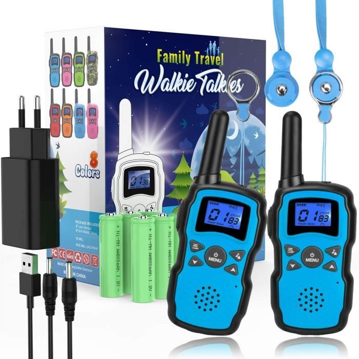 Talkie Vidéo Enfants Rechargeable – Caméra HD Et Écran Couleur – Appels Vidéo En Temps Réel – Portée 300 M – Cadeau 3-12 Ans