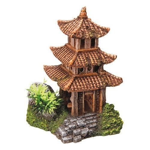 Meilleurs prix pour Nobby 28216 Décoration pour aquarium Temple asiatique avec plantes 10 x 9 x 14,5 cm