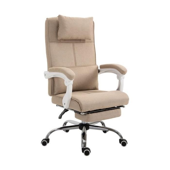 fauteuil de bureau grand confort sahara beige - no name - a roulettes - intérieur - contemporain - design