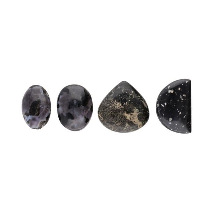 Lot De 2 Cabochons Pierre Synthétique - Turquoise Magnésite Bleue, Rond 10mm, Pour Création Bijoux, Neuf