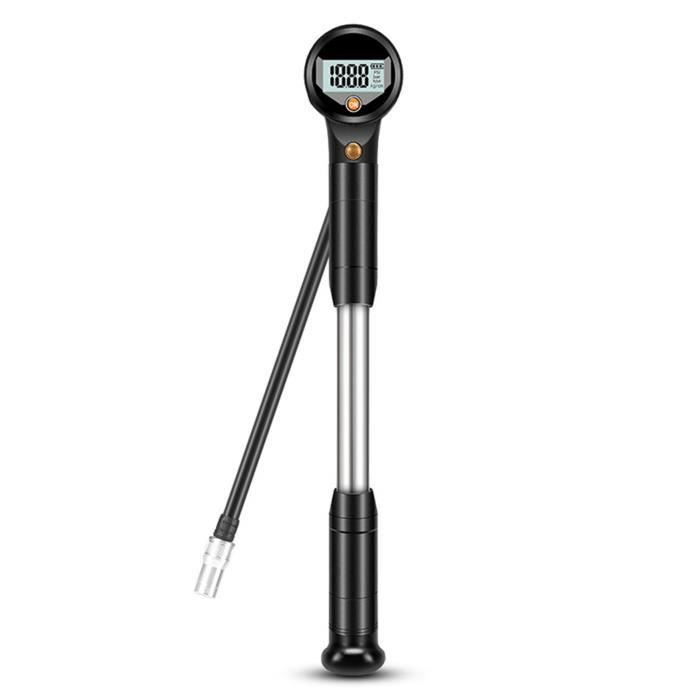 Pompe à Suspension Vélo WEST BIKING 300 PSI - Noire, Double Valve Presta/Schrader - Neuf