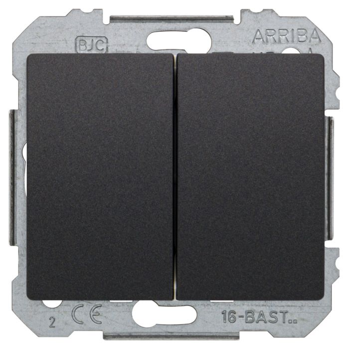 Double Poussoir Delta IRIS SIEMENS Prise double Rectangulaire Plastique
