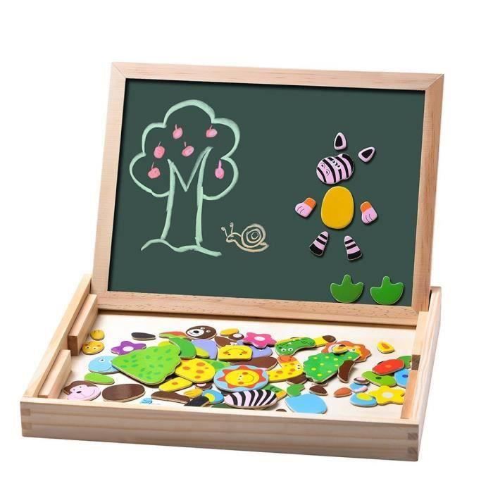 SHENGLU- Puzzles en Bois Magn?�tiques -Puzzle avec Tableau Double Aimant?� - Cdiscount Jeux - Jouets