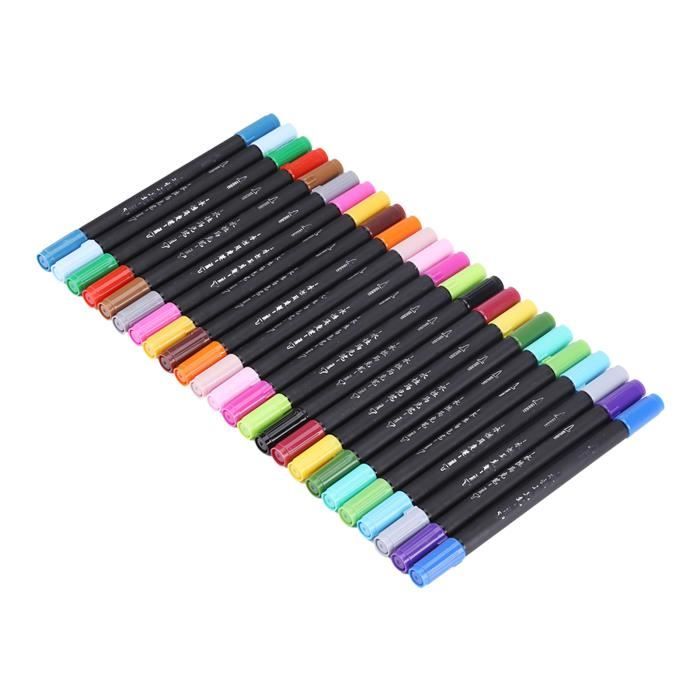 Pince Color 24 couleurs Stylo pinceau aquarelle Brosse de coloration hydrosoluble à ...