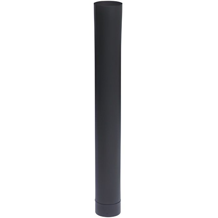 Tuyau rigide émaillé noir mat TEN - 100cm - Diamètre 153mm - Combustible bois