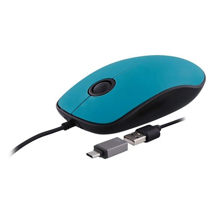 TNB SUNSET – Souris filaire USB-A et USB-C – bleu