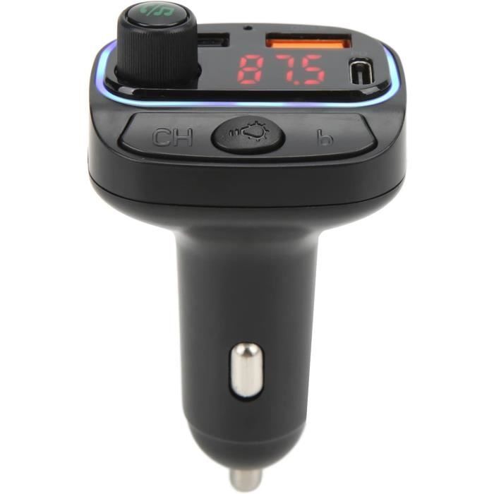 Émetteur FM Bluetooth mains libres BT23 QC3.0 Chargeur de voiture double USB Charge rapide Lecteur MP3 Bluetooth pour voiture