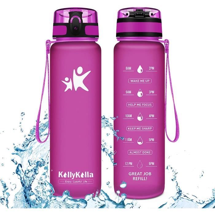 FlipBelt Bouteille D'Eau Incurvée Réutilisable – Hydratation Mains Libres Pour Course, Yoga, Sport – Grande Taille Enfant/Adulte