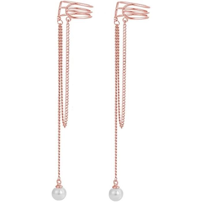 Boucles D'Oreilles Femme Argent 925 - Mini-Petits-Moyens Clous-Puces Plaqué Or Rose Et Oxyde