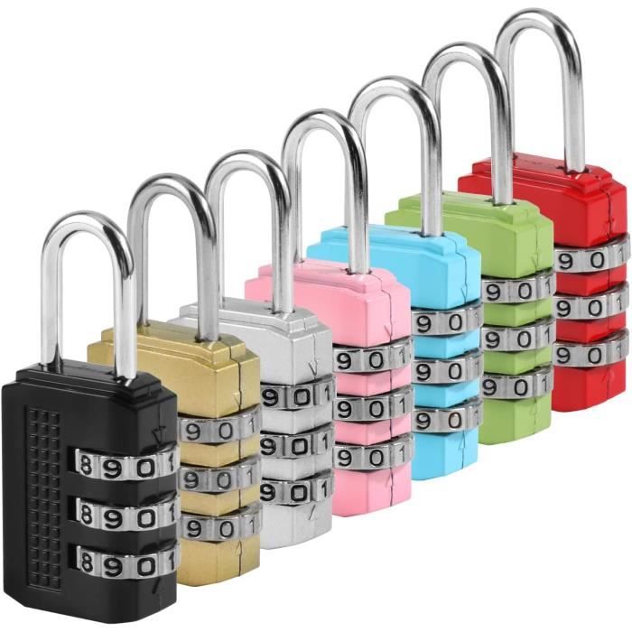 Cadenas à Combinaison Code Sécurité Serrure à Mot de Passe 8 Chiffres pour Valise de Voyage