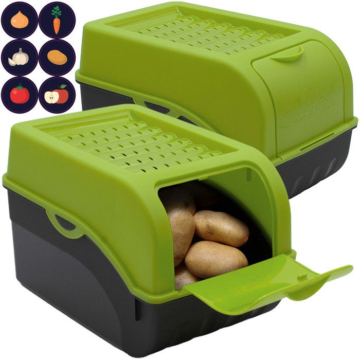 2 X Boite De Conservation Pour Pommes De Terre Legumes Fruits