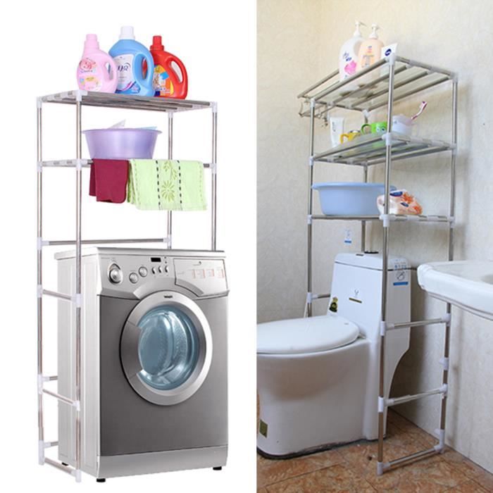 Etagere De Rangement Pour Machine A Laver Trois Etages 165 53 28cm Achat Vente Rangement Etagere Etagere De Rangement Pour M Cdiscount