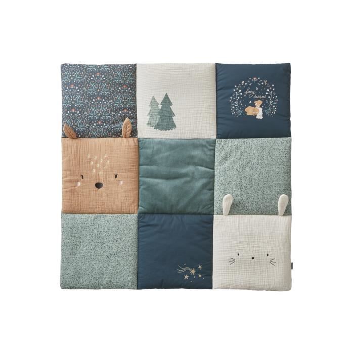 Couverture De Parc Bébé Vertbaudet Thème Hérisson - Taille 75x100 Cm - Face Jersey Motifs, Face Gaze Coton Uni - Matelassée, Lavable 60° - 10
