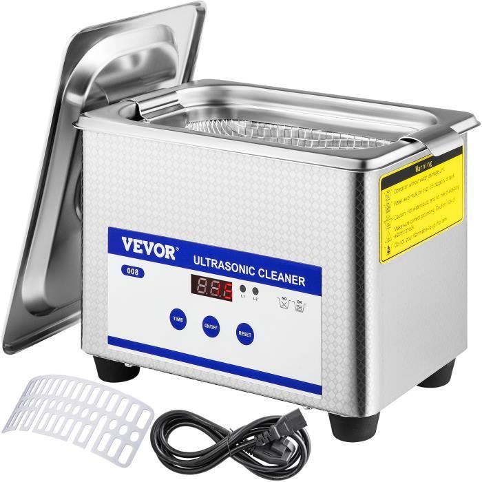 Nettoyeur à ultrasons VEVOR 0,8 L avec panier de nettoyage - Cdiscount  Electroménager