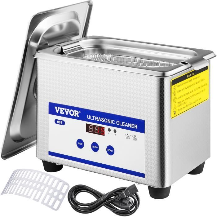 Nettoyeur à ultrasons VEVOR 0 8 L avec panier de nettoyage