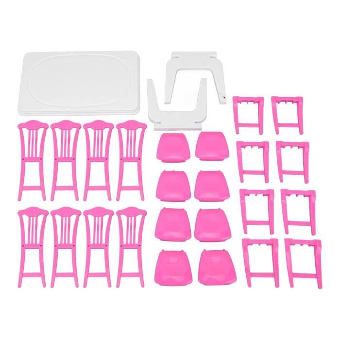 Ensemble de meubles pour maison de poupée, mini table à manger et chaises