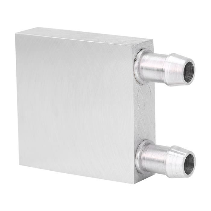Bloc De Refroidissement Eau Aluminium 40x120x12mm - Dissipateur Thermique PC CPU GPU Avec Buses
