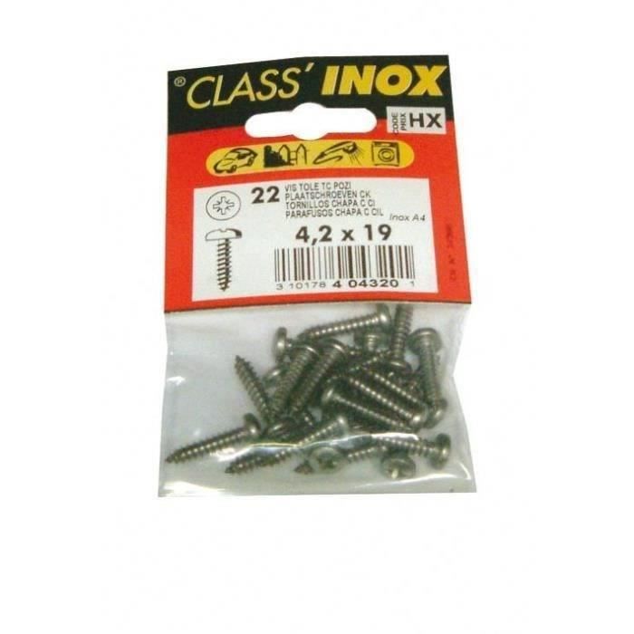 Vis tôle à tête cylindrique - Pozi - inox - 3.9x25 mm