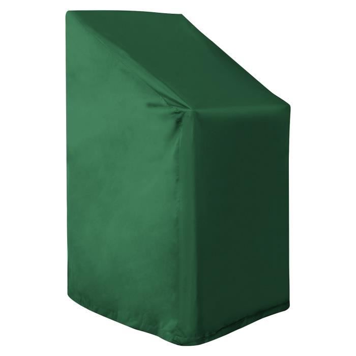 WOLTU Housse de protection pour chaise de jardinImperméable résistante aux déchirures 68x96x150 cm Vert
