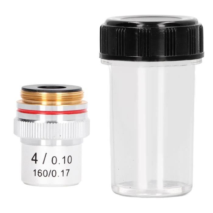 Lens Football Objectif De Microscope 4x, 10x, 20x, 40x, 100x Infinity Plan - Compatible Olympus (argenté) Olympus 17 Mm