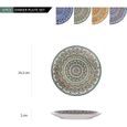 vancasso, Série Mandala, Grande Assiette en Porcelaine 4 pièces, Assiette Plate à Dîner, 27cm - Style Royal Bohémien581-1