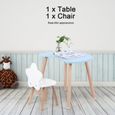 EJ.life Chaise enfant Kit de Chaise de Bureau Table Multifonctionnelle en MDF Enfants pour Décoration de Salon de Chambre(Bleu )-1