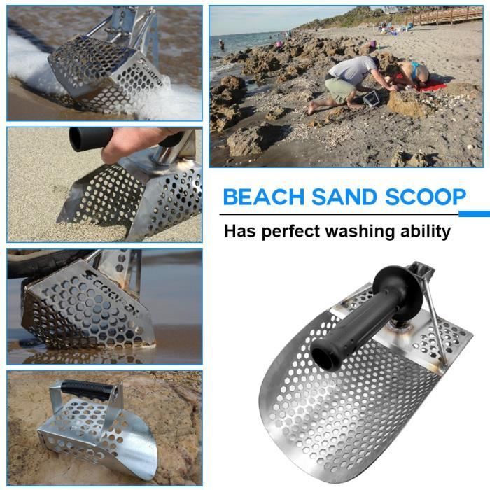 Pelle à sable de plage avec outil de détection des métaux pour