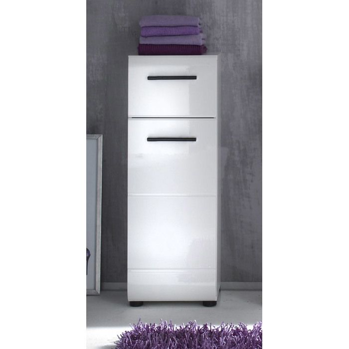 Meuble de salle de bain Imperia 3 tiroirs avec lavabo et miroir – Blanc