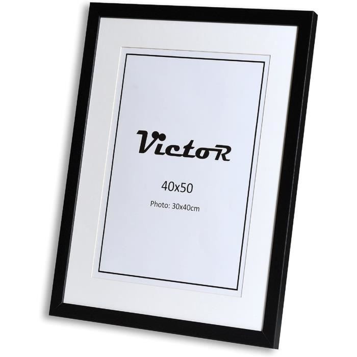 Cadres Photo 11x14 - en Bois Massif pour Table et Mur pour Photos 8x10/5x7 avec Passe-Partout Ou Affichage Horizontal Ou Vertical Cadre Photo Noir