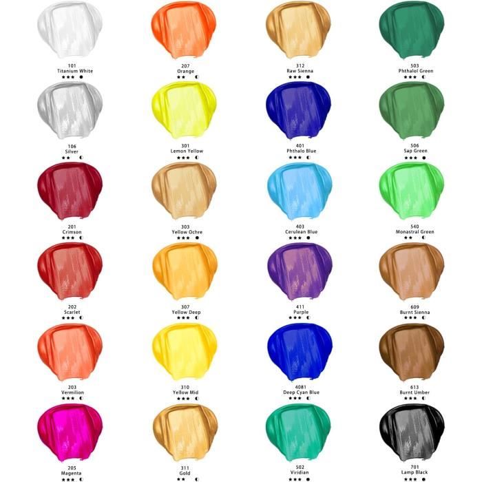 CLRBEATTY Lot de 6 mini peintures acryliques lavables 3 ml chacune avec 12 couleurs, 12 pinceaux et 6 palettes, kits de peinture acrylique