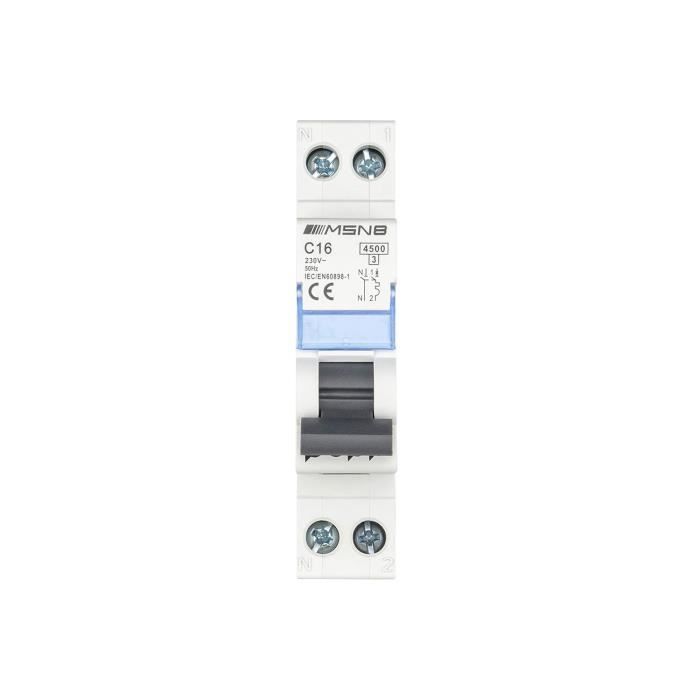 Interrupteur Magnétothermique 1P IXTRIMA 220V 6kA - 6A à 63A (C16 16A) - Protection Surcharge Court-Circuit