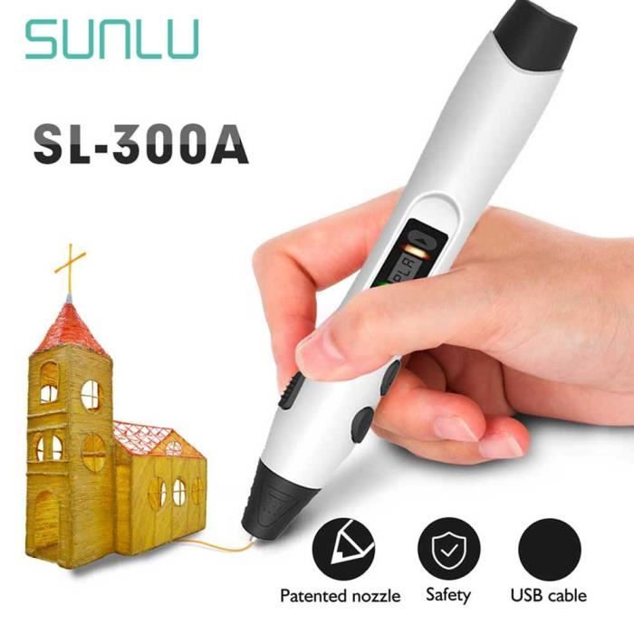 SUNLU SL-300A stylo 3d Intelligent 1.75mm Noir 