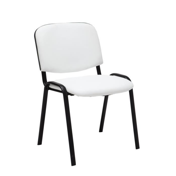 Lot de 4 Chaises de Bureau Empilables, Chaises de Salles de Réunion