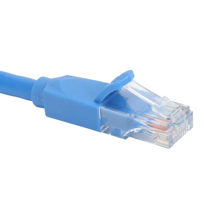 Câble Réseau Ethernet RJ45 Cat-6 - 1 Mètre - Cavalier Cat6 Gigabit ...