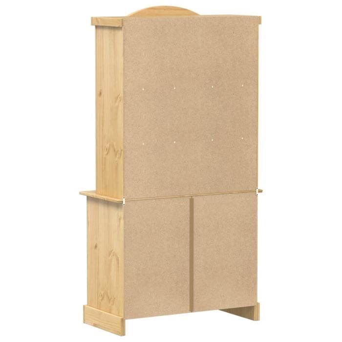 Vitrine En Verre Corona 100x48,5x179 Bois Massif De Pin