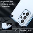 Pour Samsung Galaxy A53 5G 6.5": Coque silicone gel UltraSlim - TRANSPARENT + 1 Film verre trempé de couleur - NOIR-2