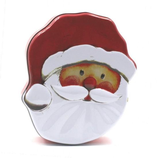 Boîte En Fer Blanc De Noël Oshhni - Boîte à Bonbons Festive Avec Motif Père Noël - Idéale Pour Rangement Et Cadeaux