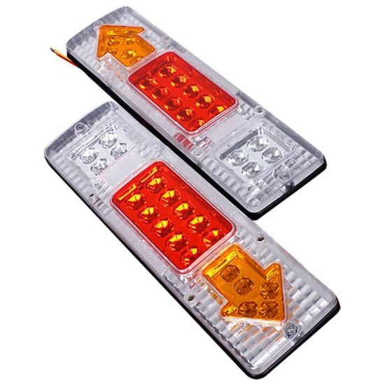 2Pcs 12V 24V Led Feux Arrière De Remorque,Feux Arrière De Camion Hamburger,Feu Stop De Frein
