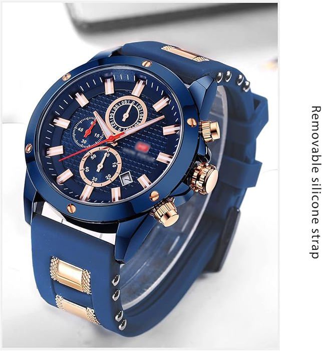 Montre-bracelet Numérique Pour Homme Avec Chronomètre - Étanche, Rétroéclairage LED, Compte à Rebours, Alarme, Calendrier - 2