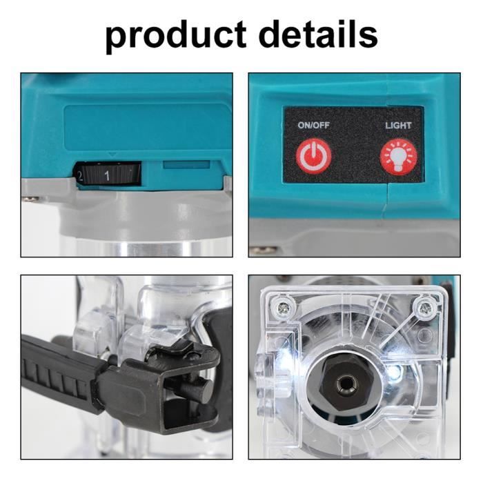 Anesty- Affleureuse Défonceuse R0700 Trimmer Router 710 W, 8mm,6.35mm  Compatible pour Makita - Cdiscount Bricolage
