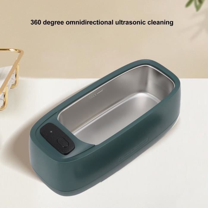 Hililand nettoyeur de lunettes Nettoyeur à ultrasons portable petite  machine de nettoyage de 400 ml pour bijoux, lunettes, montre