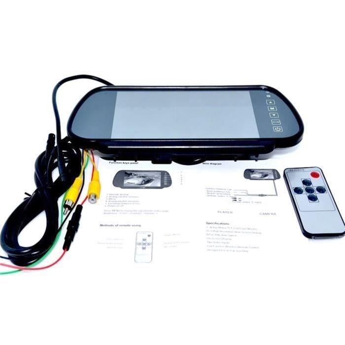 TD® Caméra de Recul 7 LCD TFT Moniteur Rétroviseur Caméra de Recul Sans Fil  pour Voiture Automatique/ - Cdiscount Auto