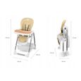 LIONELO Linn Plus - Chaise haute évolutive bébé - Pliable - Compacte - Réglable hauteur - De 6 mois à 3 ans (15kg) - Beige-3